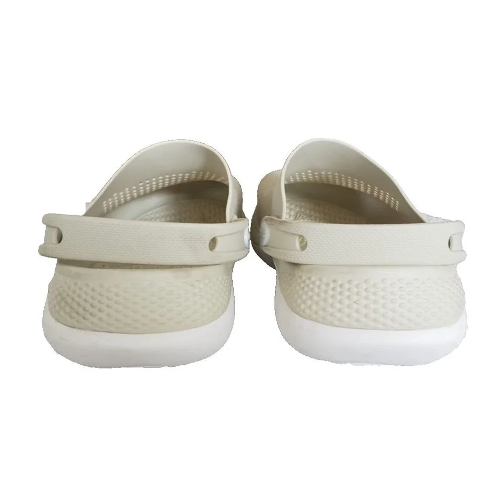 Crocs LiteRide 360 Clogs Men's Sz 9 Women's Sz 11 Beige Slip-on Comfort Sandals